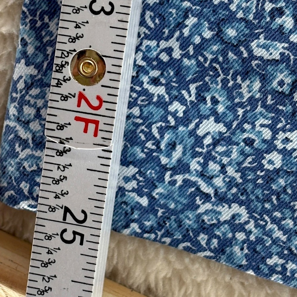 Lands' End Women Floral Ditsy Print Straight Leg Pants 2 Blue Mid Rise Preppy - Picture 8 of 11